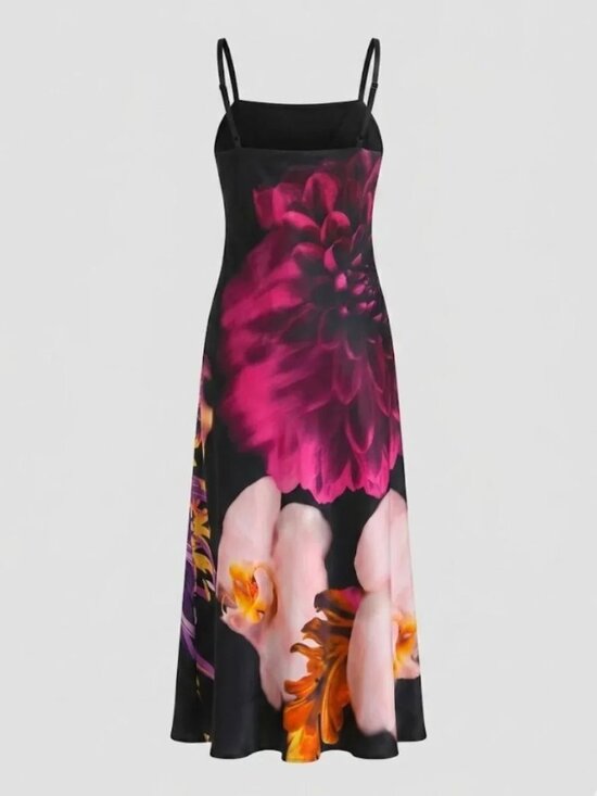 FARM Rio Dresses & Skirts - Farm Rio Floral Satin Slip Dress in S